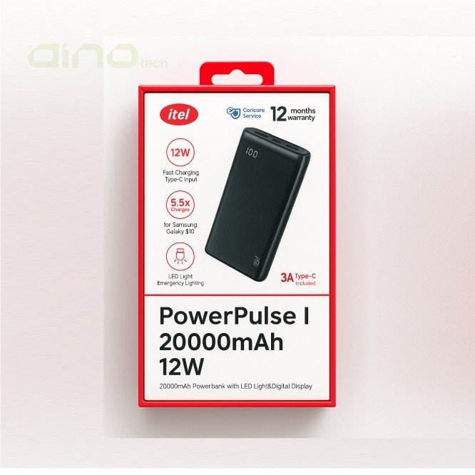 ITEL POWERPULSE 20000mAh 12W POWERBANK