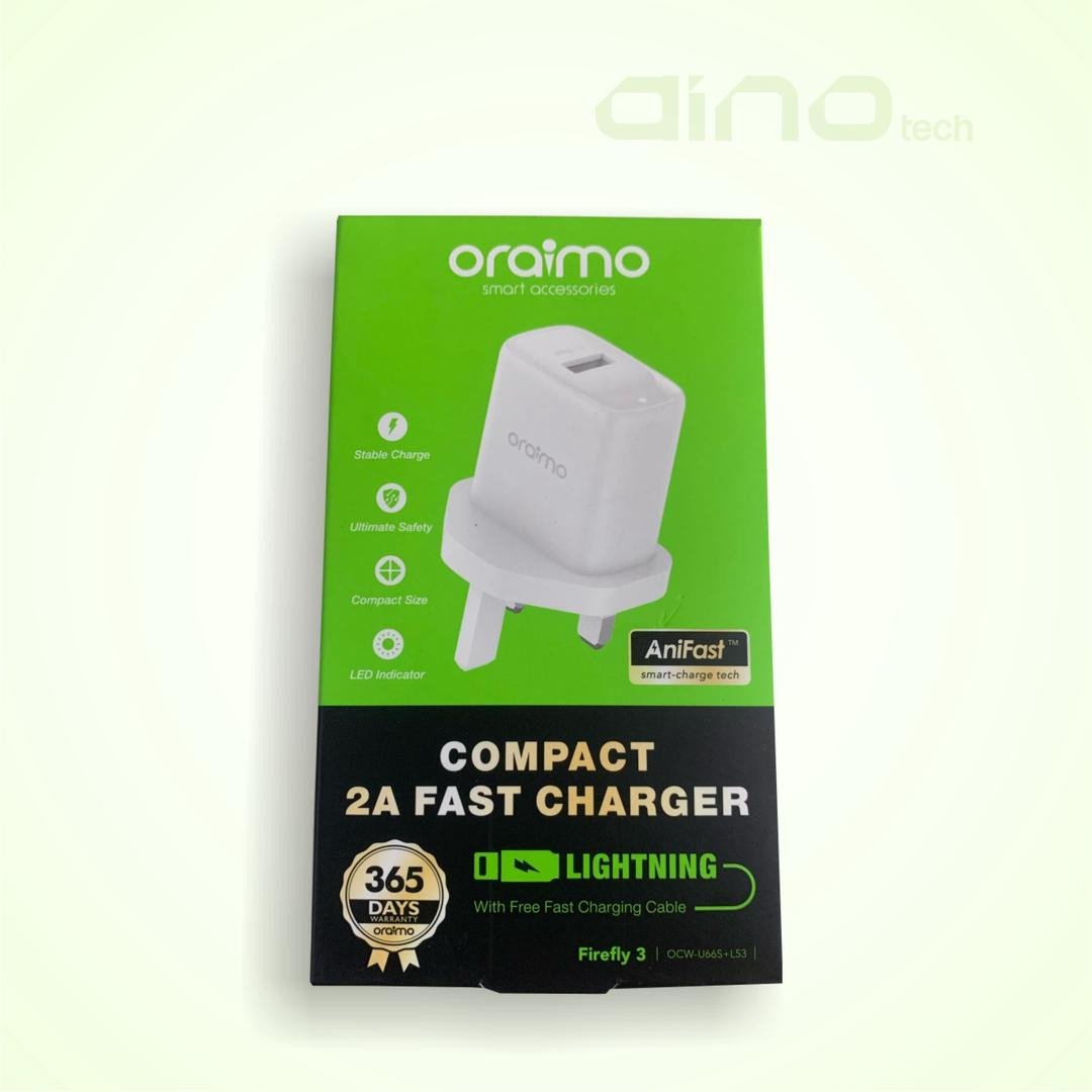 ORAIMO COMPACT 2A FAST LIGHTNING CHARGER