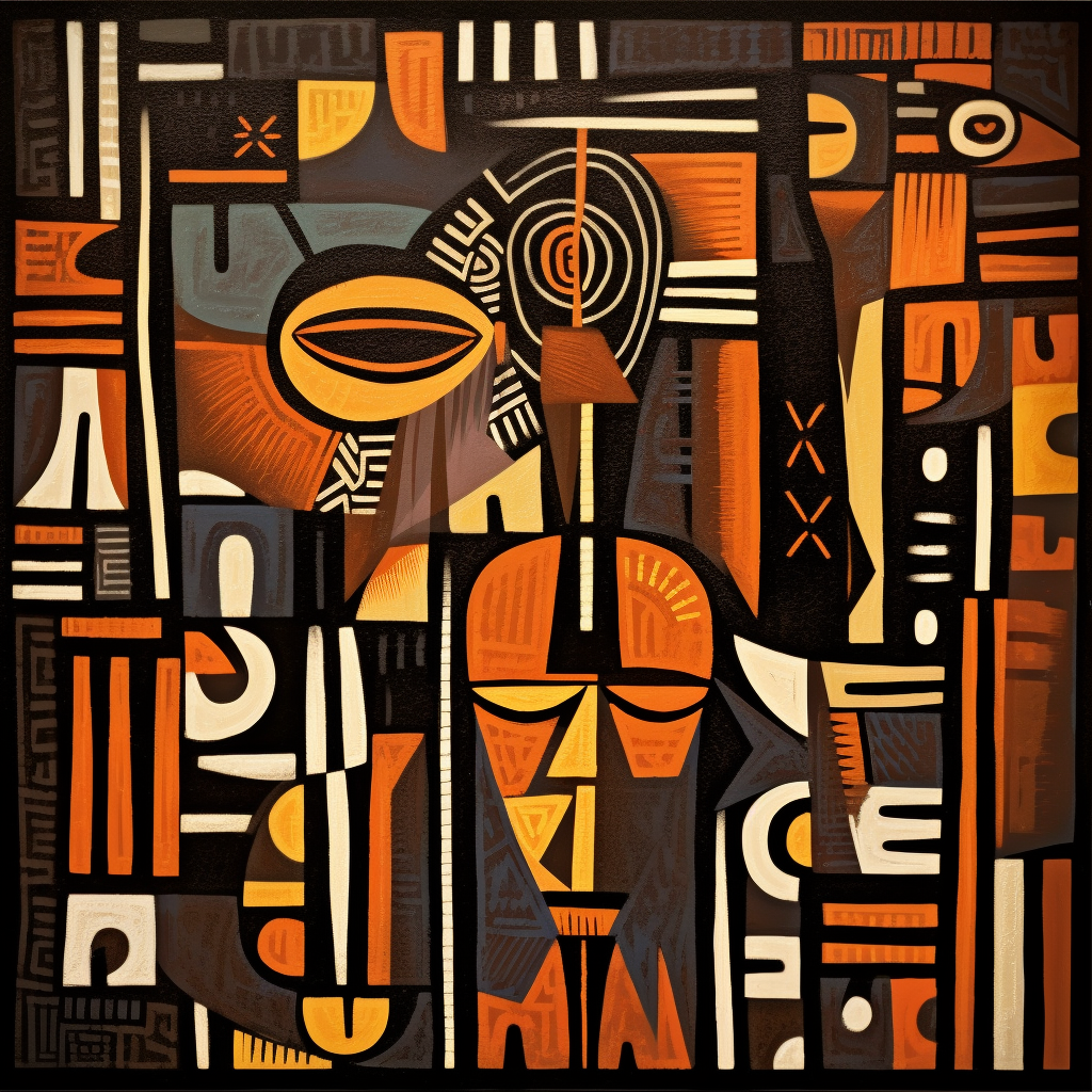 Geometric Tribal Abstract Painting